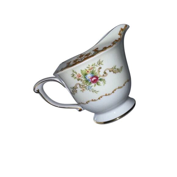 Regal China by Sango Creamer Lid Sugar Set Floral Gold Made in Japan Vintage - Picture 5 of 8